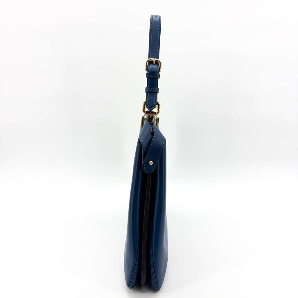 Fendi Peekaboo Essentials Large Blue Calfskin Gold Hardware Blue Leather Good - Box View