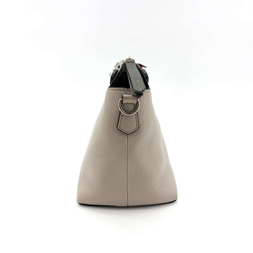Fendi By The Way Medium Boston Bag Greige Burgundy Orange Beige Leather Good - Box View