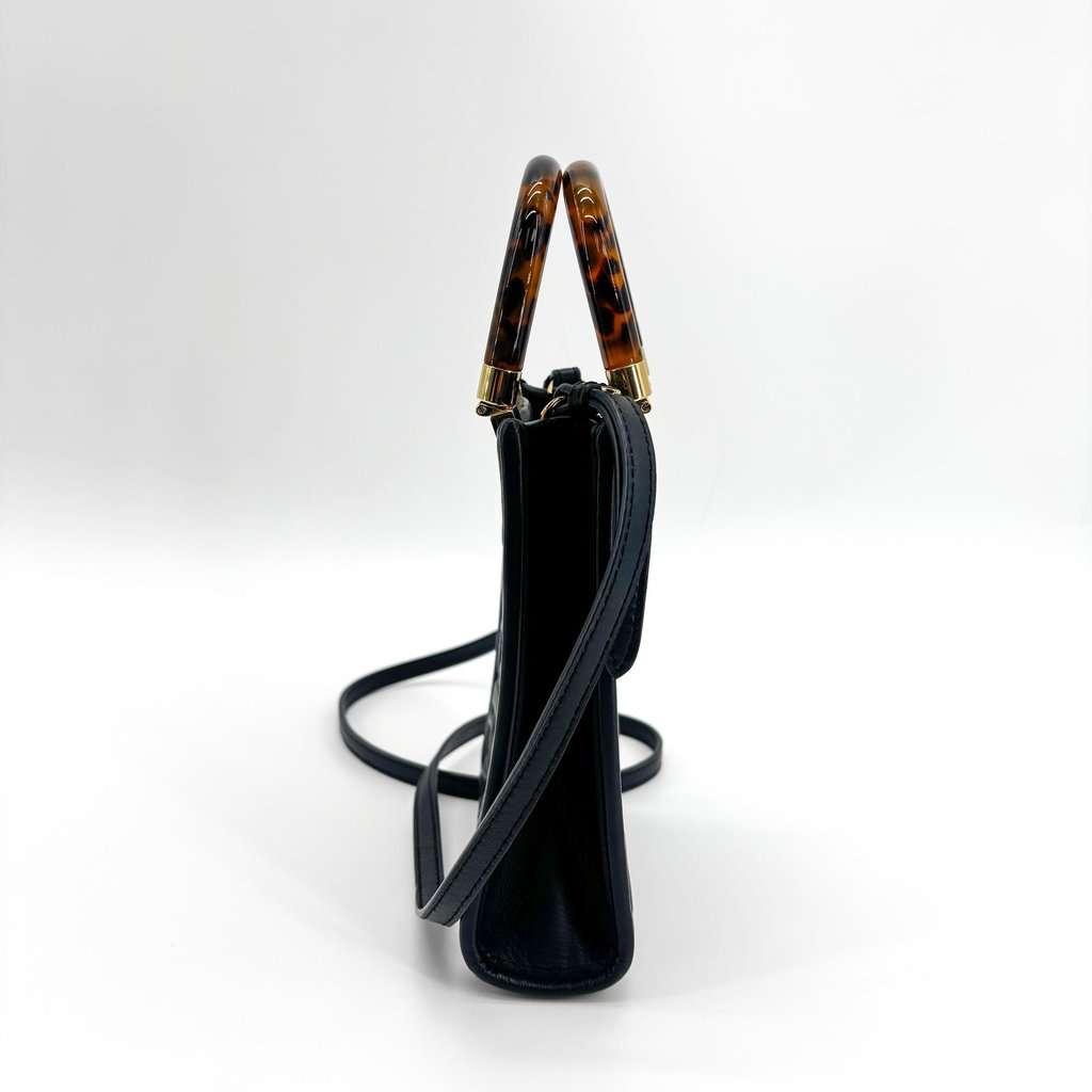 Fendi Mini Sunshine Shopper Bag Black Leather Black Leather Very good - Inside View