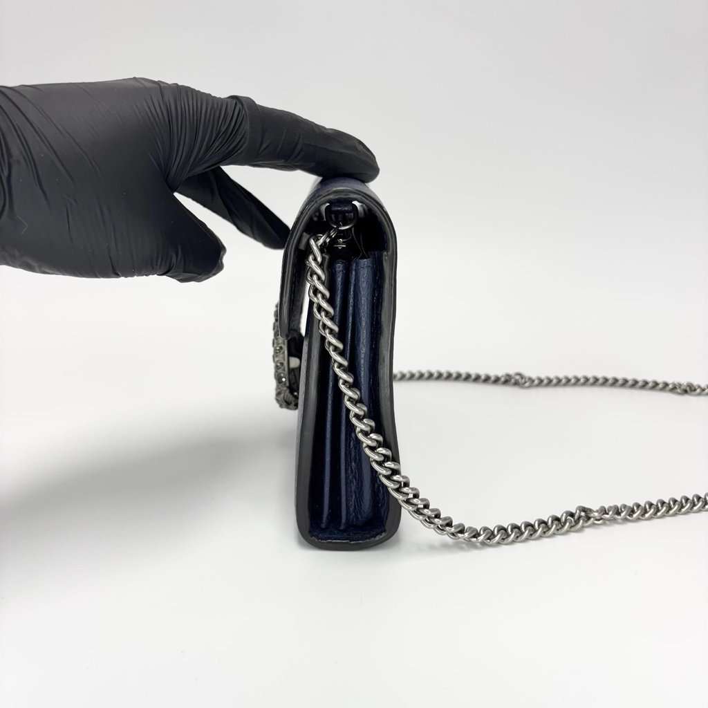Gucci Dionysus Mini Leather Chain Bag Navy Navy Leather Good - Box View