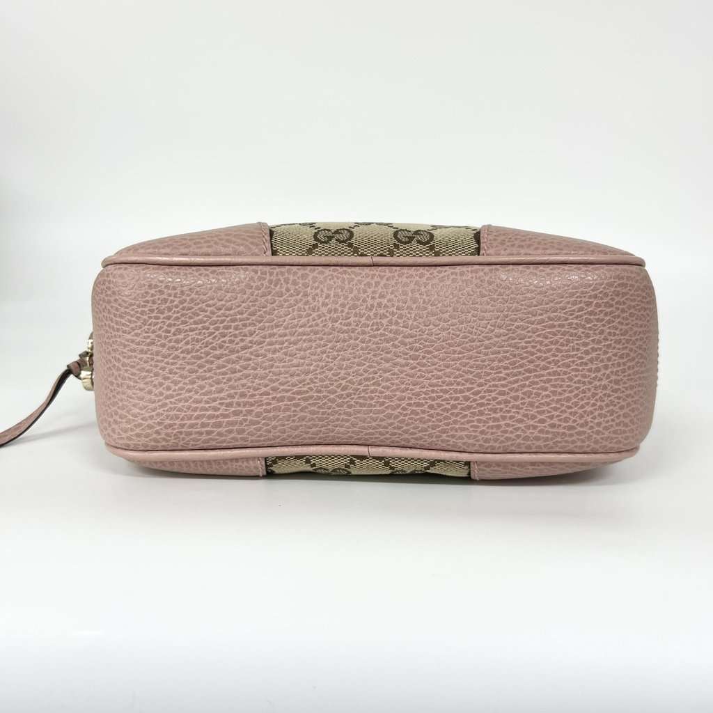 Gucci GG Canvas Micro Shopper Camera Bag Beige Canvas Good - Box View