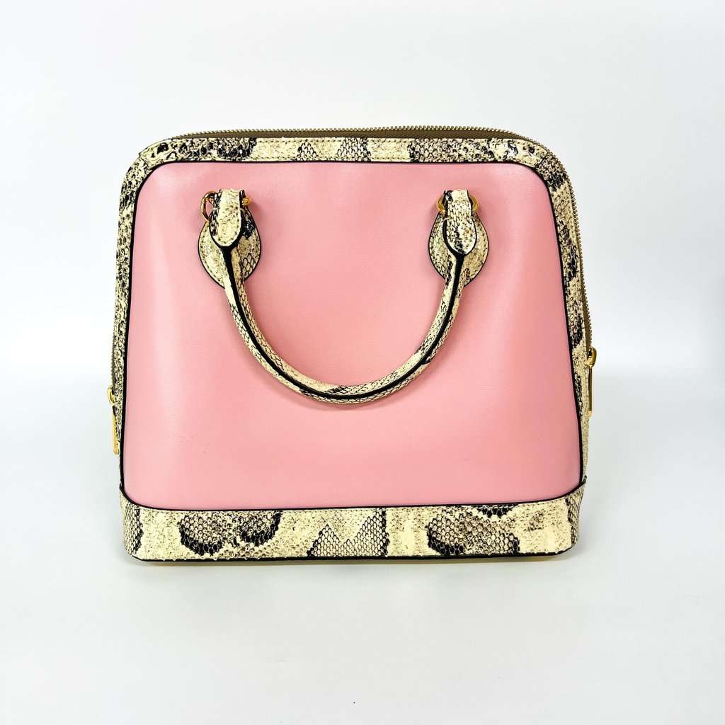 Gucci Horsebit 1955 Small Top Handle Bag Pink Trim Ecru Leather Very good - Inside View