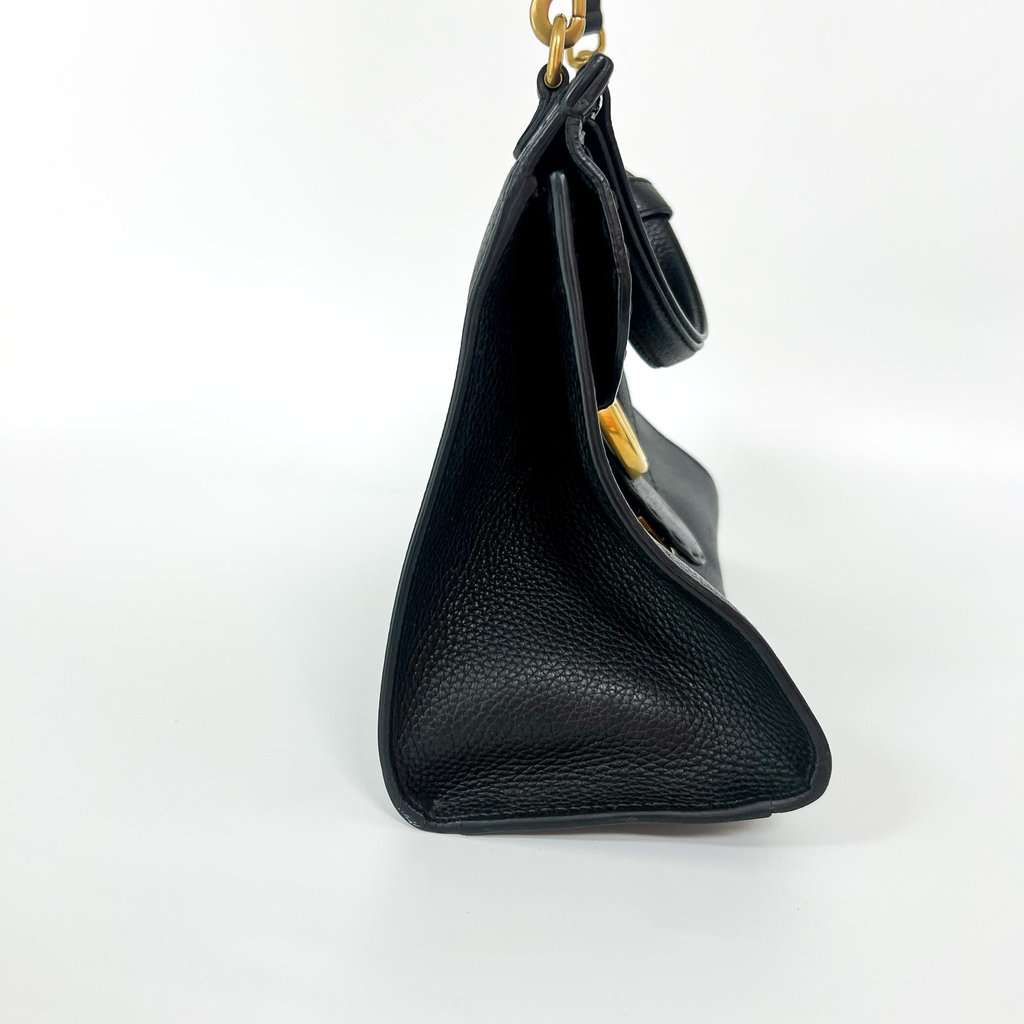 Gucci GG Marmont Small Top Handle Bag Black Black Leather Good - Model View