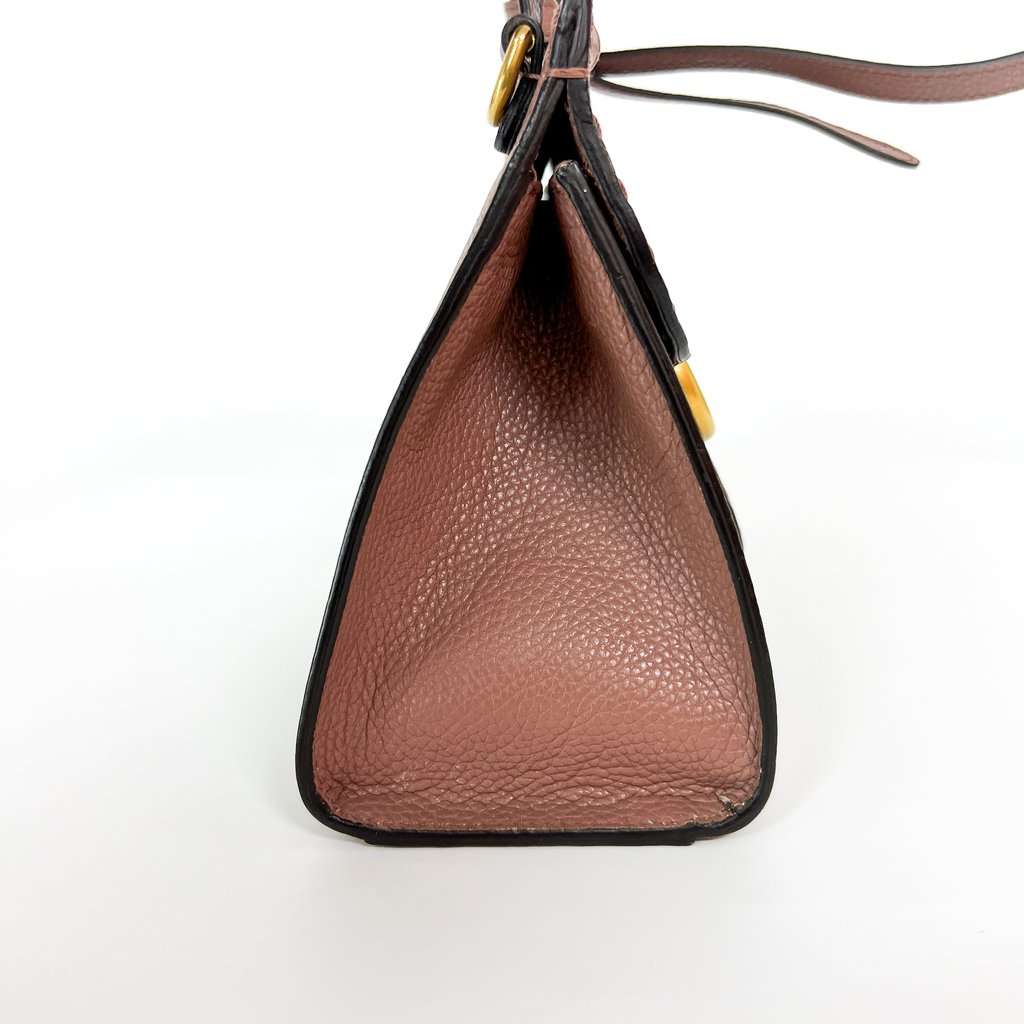 Gucci GG Marmont Mini Top Handle Bag Dusty Pink Gold Leather Good - Inside View