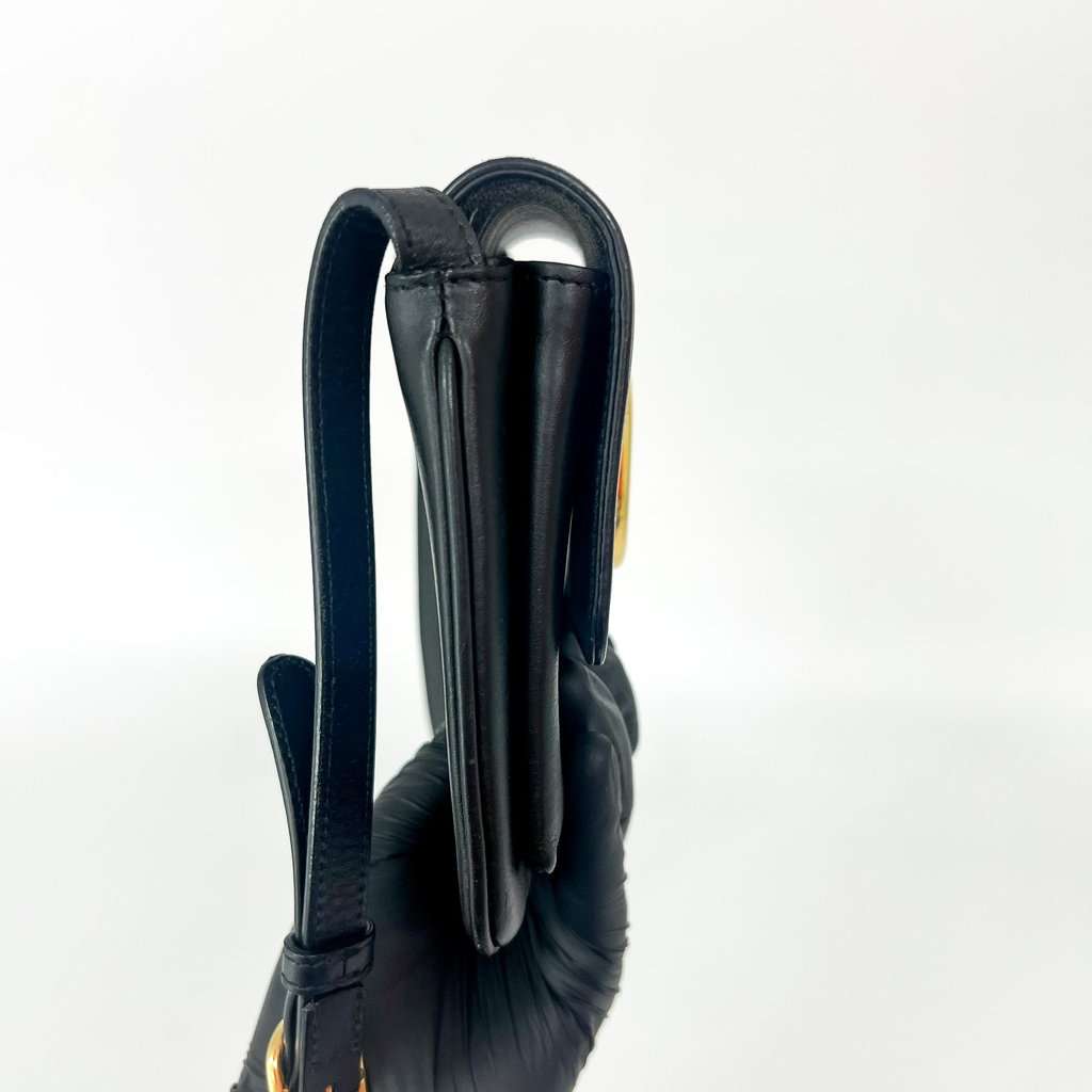 Gucci Ali Small Shoulder Bag Black Black Leather Good - Inside View
