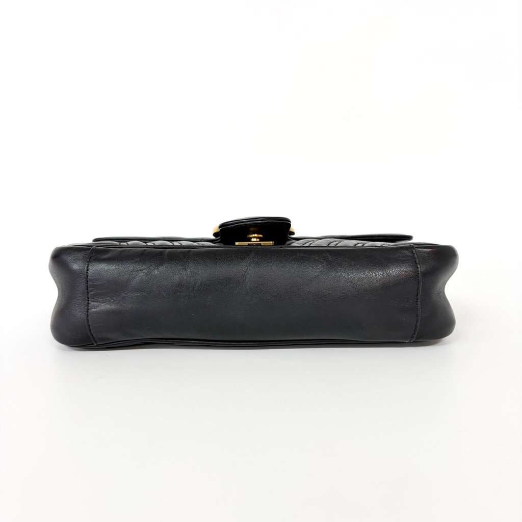 Gucci GG Marmont Small Matelassé Shoulder Bag Black with Gold Hardware MultiColor Leather Good - Box View