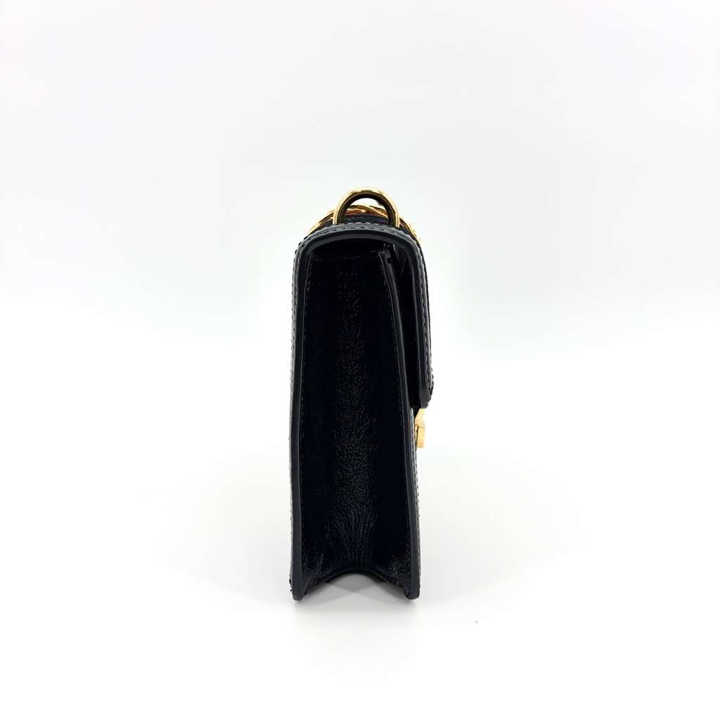 Gucci Mini Sylvie GG Velvet Shoulder Bag Black MultiColor Velvet Very good - Box View
