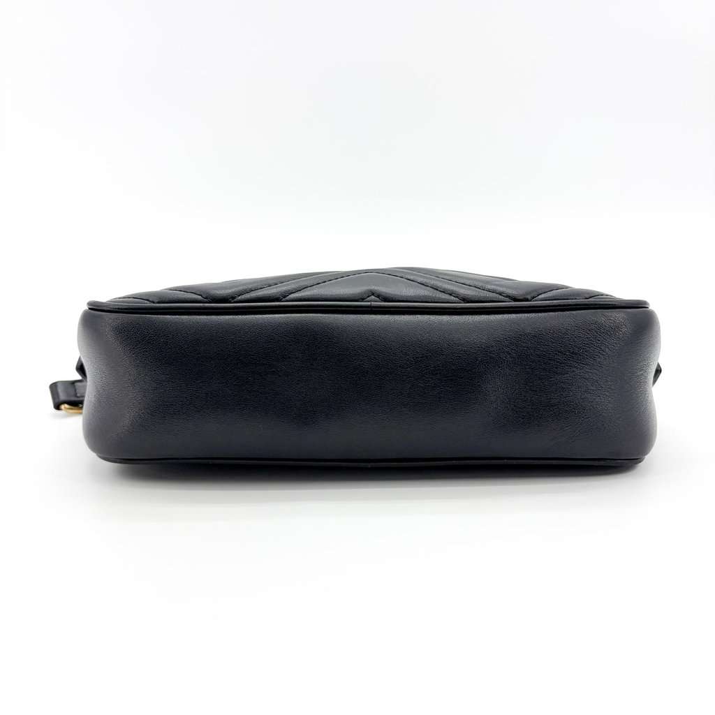 Gucci GG Marmont Small Matelassé Camera Bag Shoulder Bag Black Black Leather Good - Box View