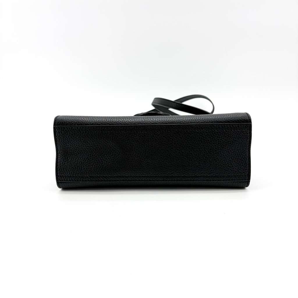 Gucci GG Marmont Small Top Handle Bag Black Black Leather Good - Box View