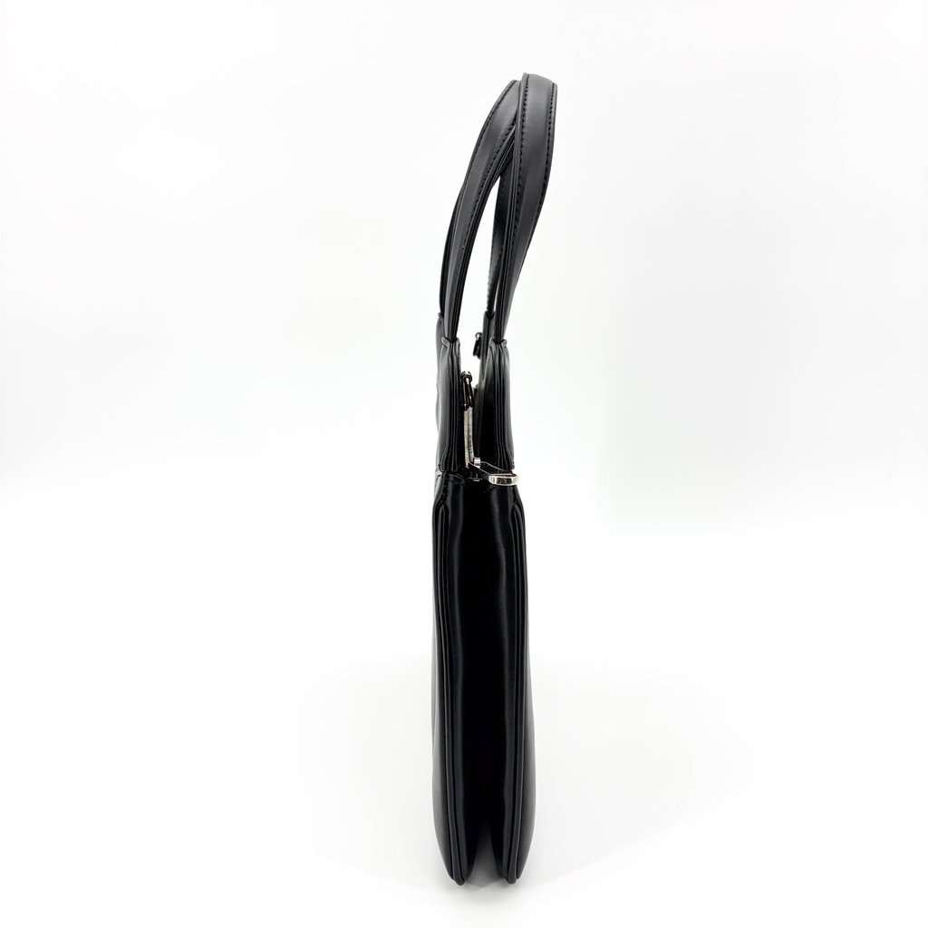 Gucci Vintage Interlocking G Circle Logo Leather Handbag Black Black Leather Very good - Box View