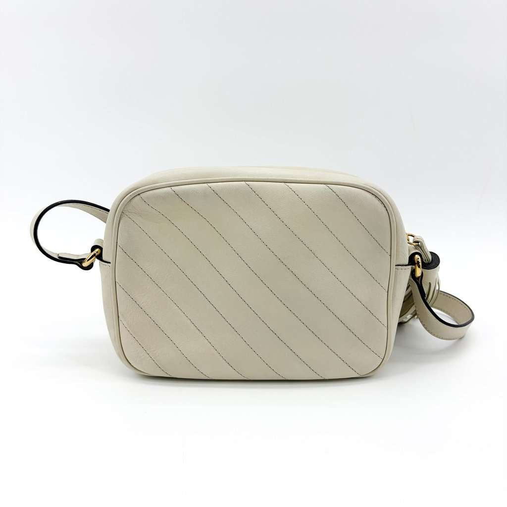 Gucci Soho Chevron Leather Disco Bag Ivory MultiColor Leather Good - Inside View