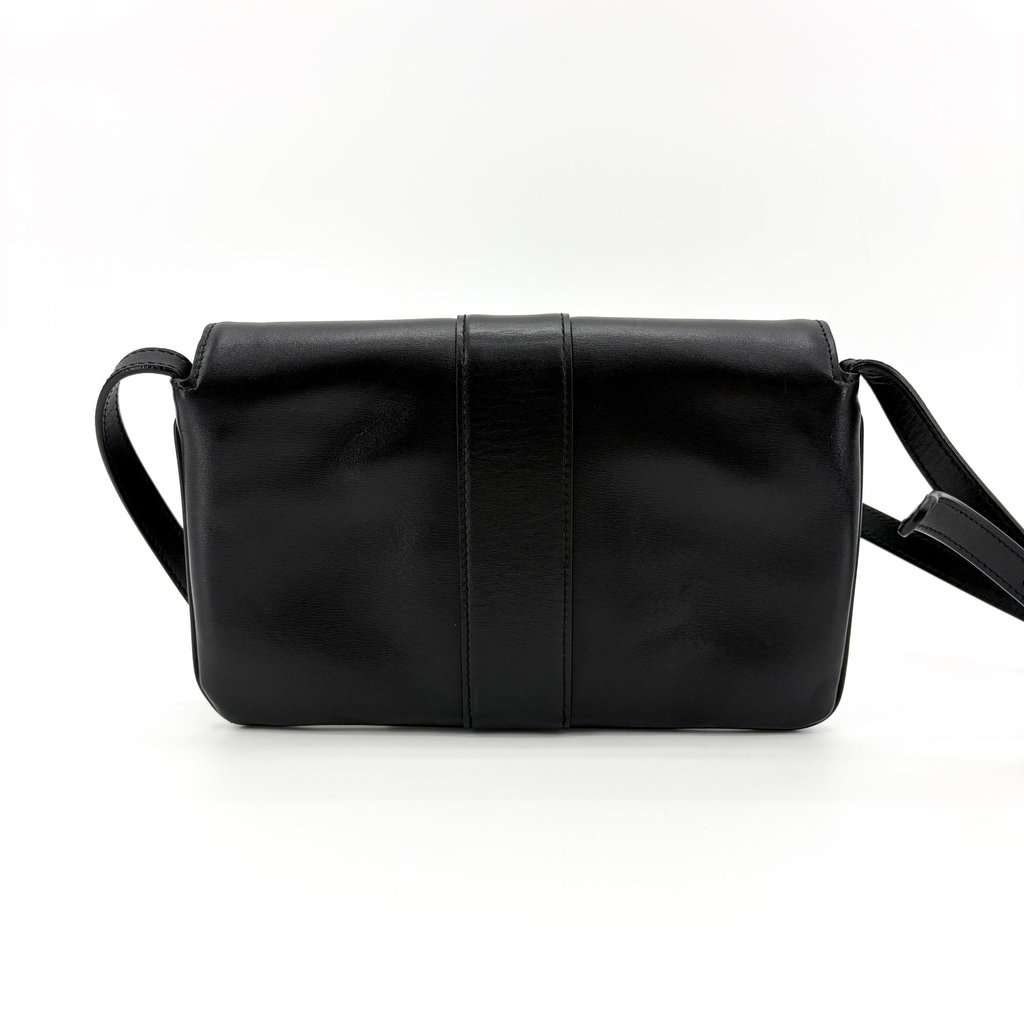 Gucci Blondie Small Shoulder Bag Black with Gold Hardware Black Leather Good - Inside View