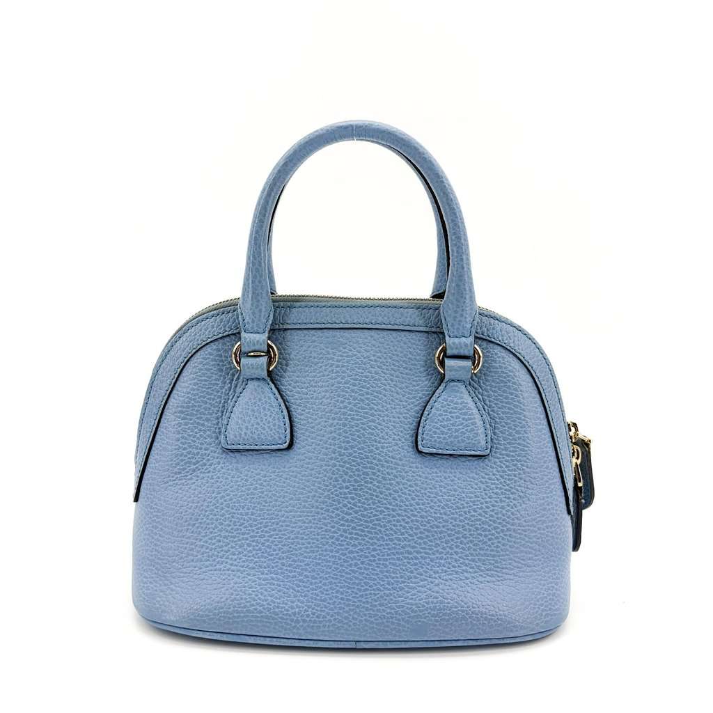 Gucci Dollar Carp Mini Dome Backlight Blue Blue Leather Good - Inside View