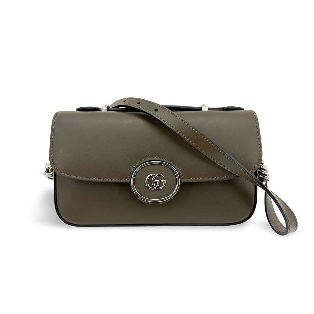 Gucci Blondie Small Shoulder Bag Dark Green Silver Hardware Green Leather Very good - Front View