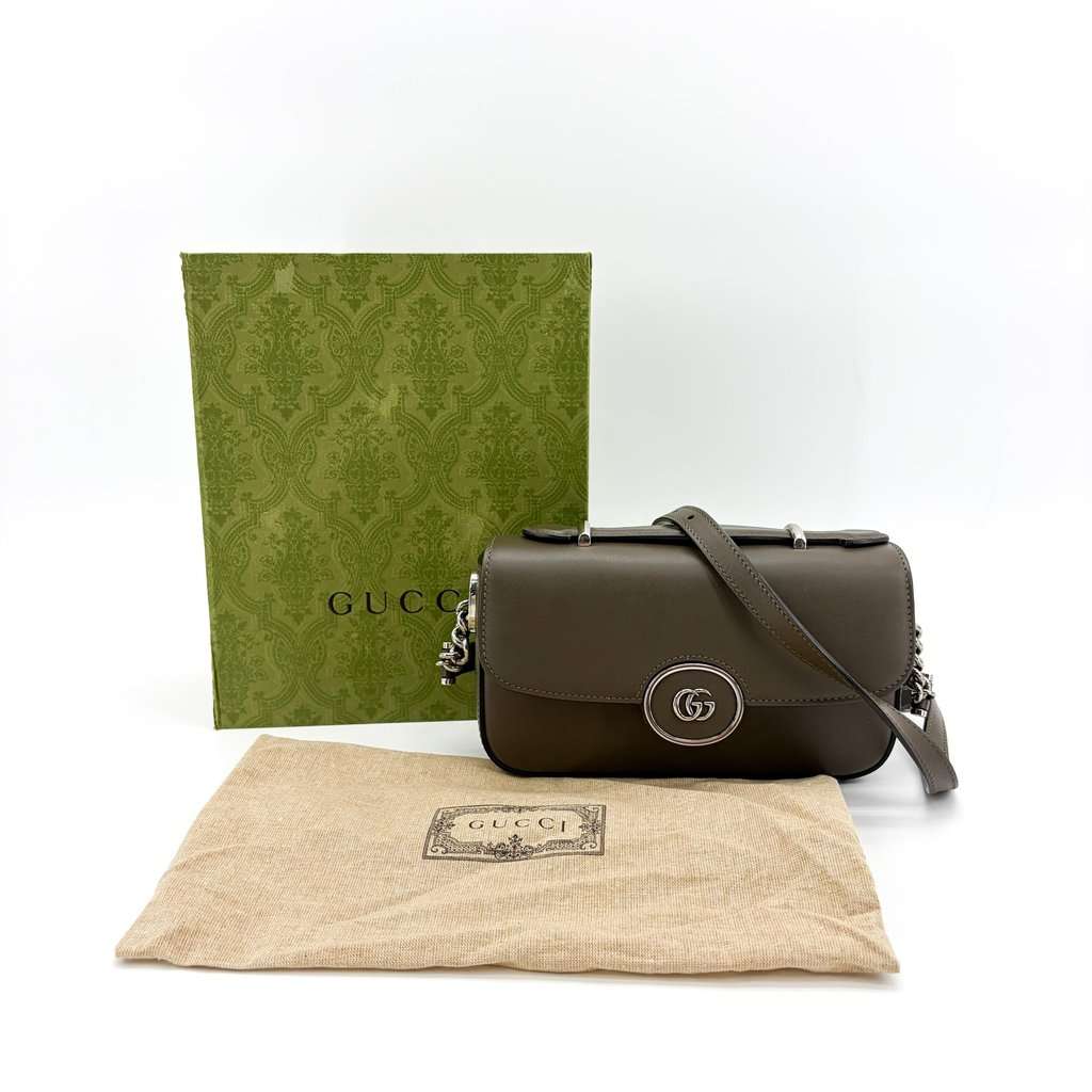 Gucci Blondie Small Shoulder Bag Dark Green Silver Hardware Green Leather Very good - Back View