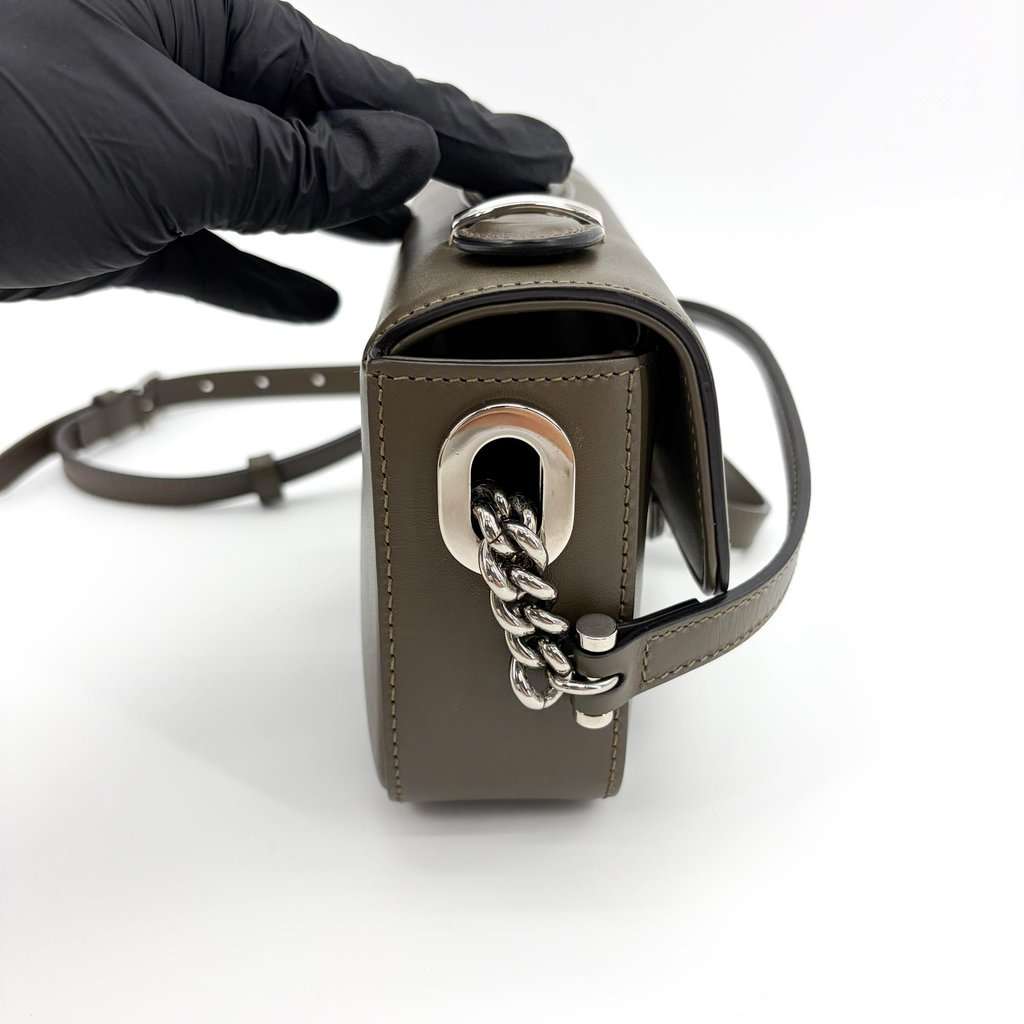 Gucci Blondie Small Shoulder Bag Dark Green Silver Hardware Green Leather Very good - Box View