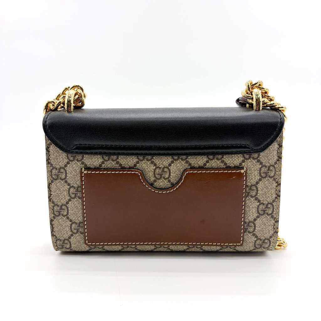Gucci Padlock GG Small Shoulder Bag Black Beige Canvas Very good - Inside View