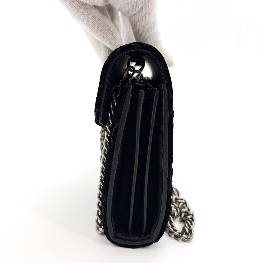 Gucci Dionysus Super Mini GG Velvet Shoulder Bag Black Black Velvet Very good - Inside View