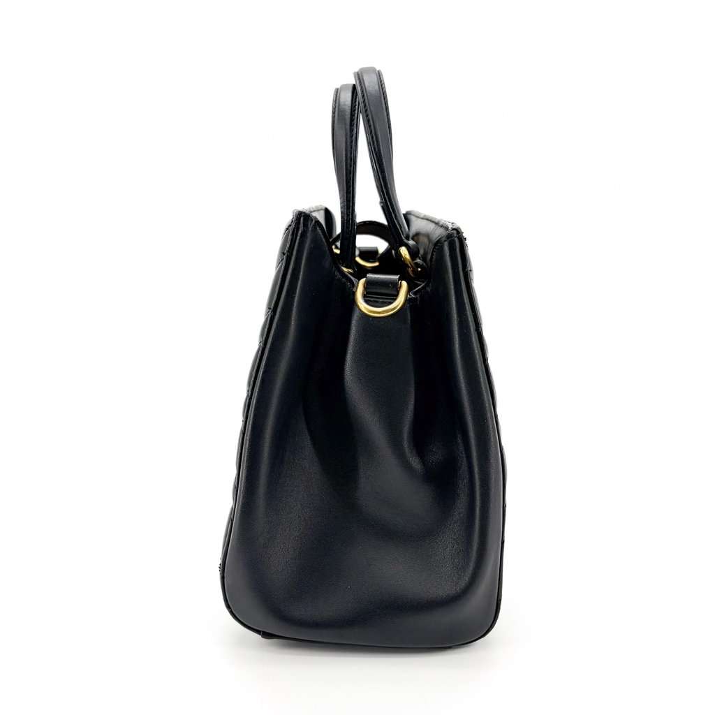 Gucci GG Marmont Matelassé Small Tote Bag Black Black Leather Very good - Box View