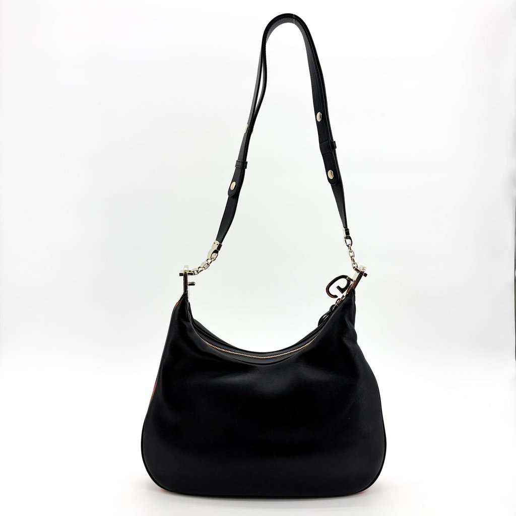 Gucci Attache Black Shoulder Bag Black Leather Good - Inside View