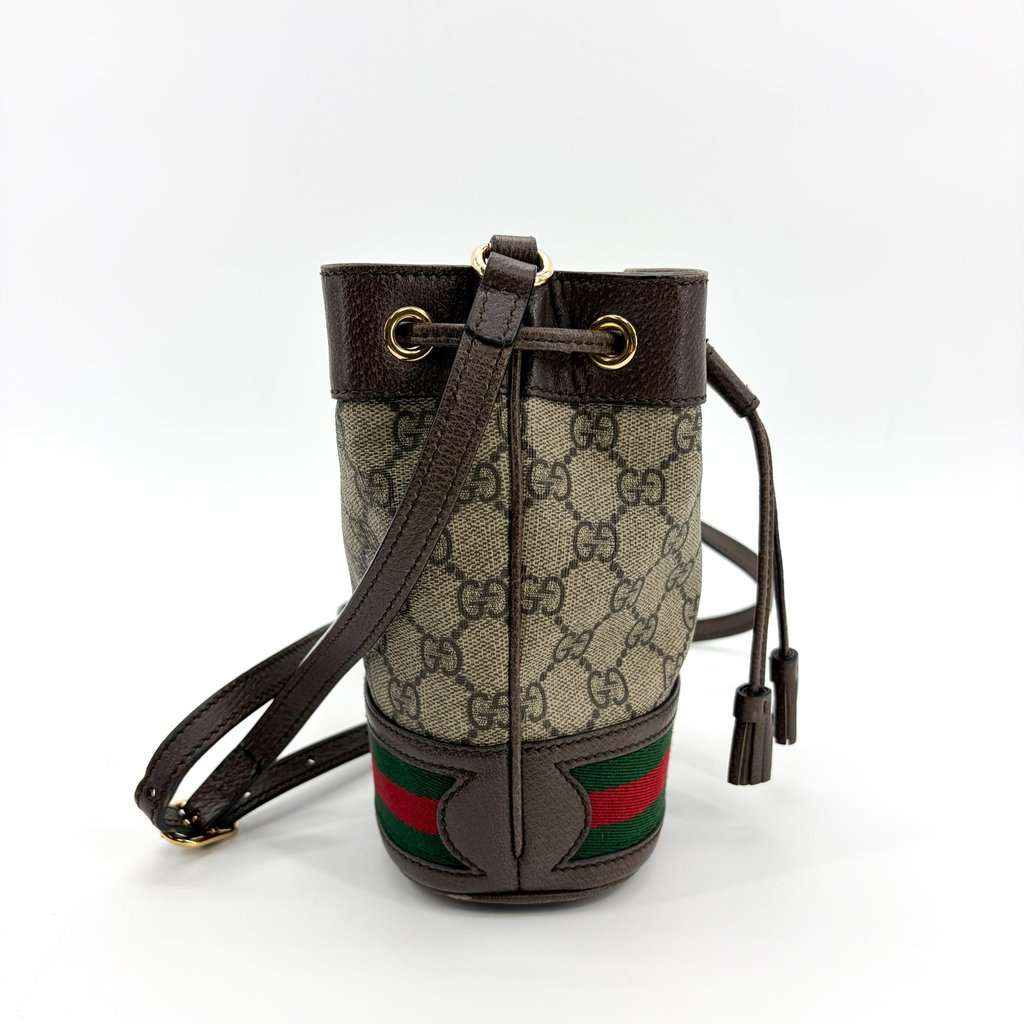 Gucci Ophidia GG Mini Bucket Bag Brown Beige Canvas Very good - Box View