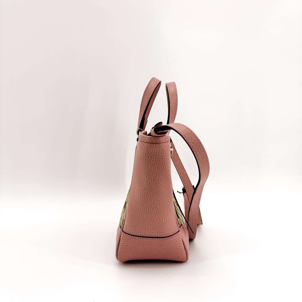 Gucci Bree GG Canvas Small Tote Bag Pink Beige Canvas Good - Model View
