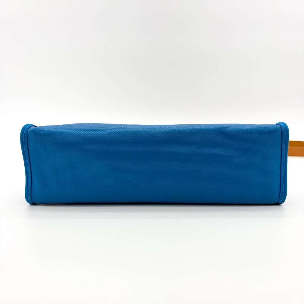 Hermès Herbag Zip 31 Blue Gold Silver Hardware Blue Canvas Very good - Box View