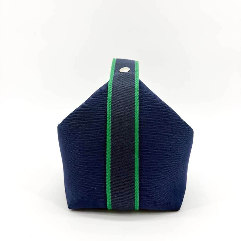 Hermès Bride a Black Pouch PM Marine Forest Green Canvas Very good - Model View