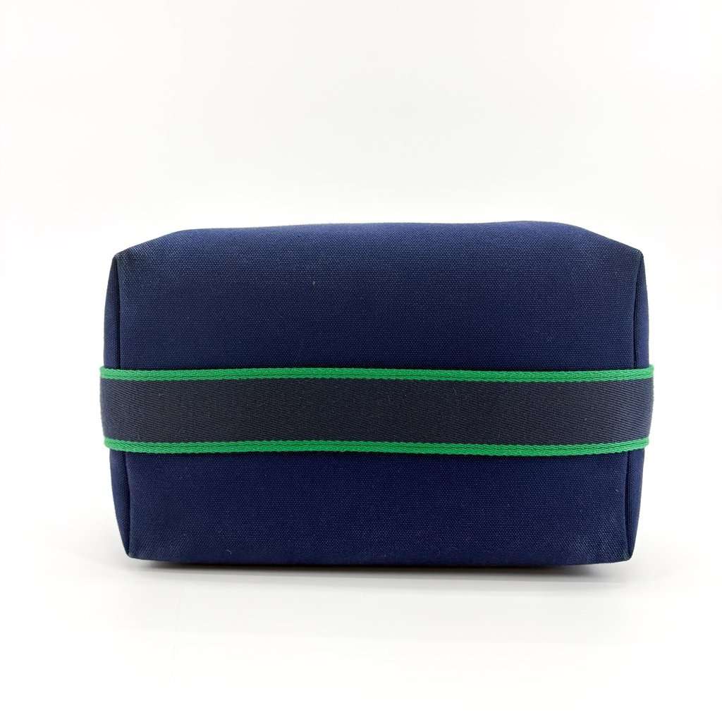 Hermès Bride a Black Pouch PM Marine Forest Green Canvas Very good - Box View