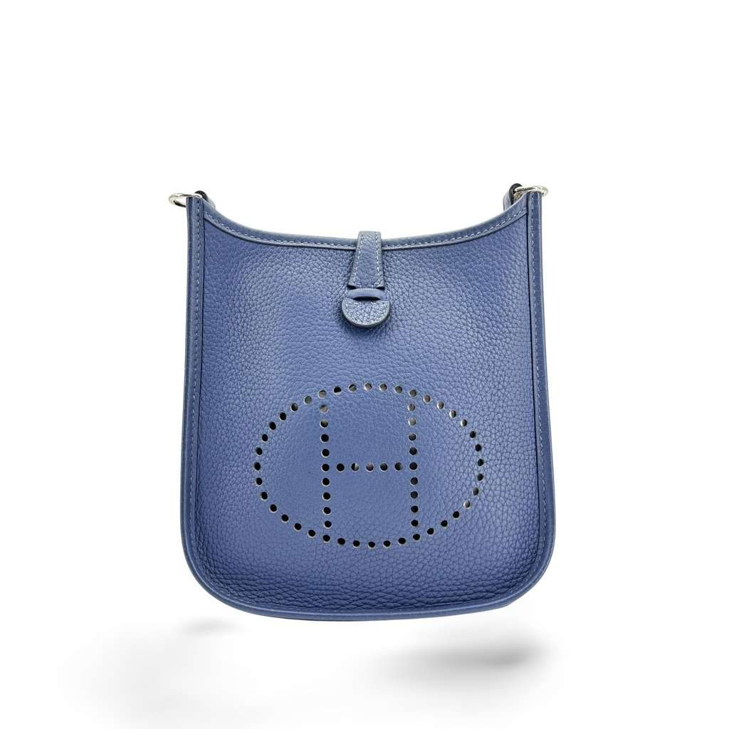 Hermès Evelyne 16 TPM Clemence Blue Blue Leather Very good - Front View