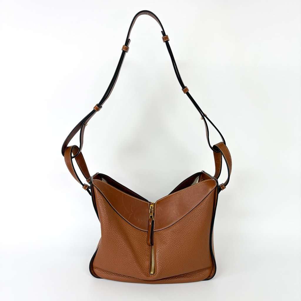 Loewe Small Hammock Bag Classic Calfskin Tan Brown Leather Good - Inside View
