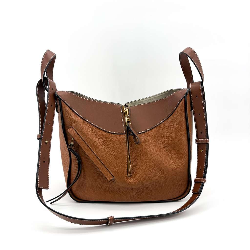 Loewe Hammock Small Bag Tan Grain Calfskin Brown Leather Very good - Inside View