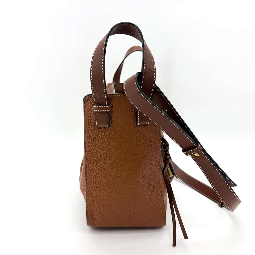 Loewe Hammock Small Bag Tan Grain Calfskin Brown Leather Very good - Model View