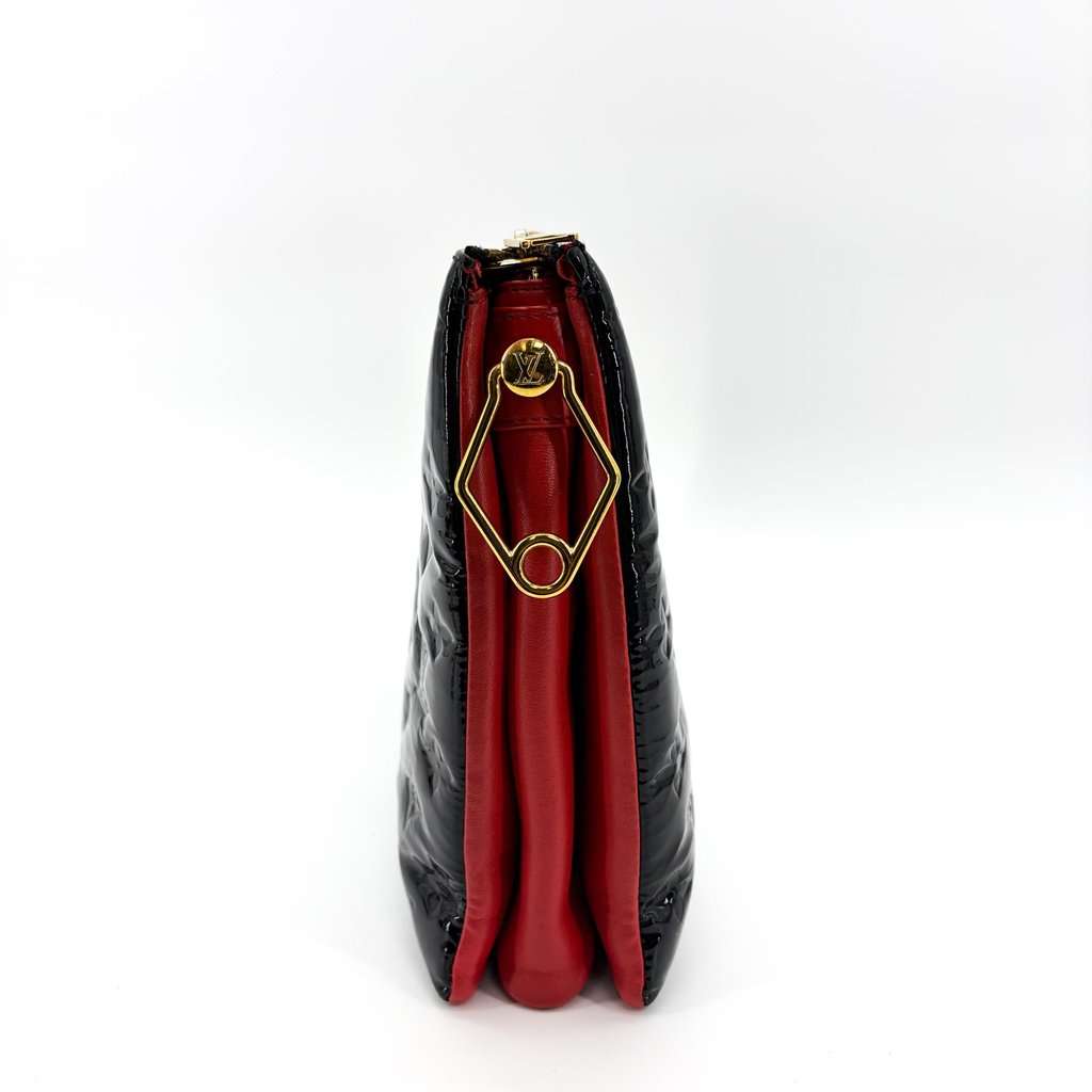 Louis Vuitton Monogram Vernis Pochette Cosmetic PM Noir Black Leather Good - Box View
