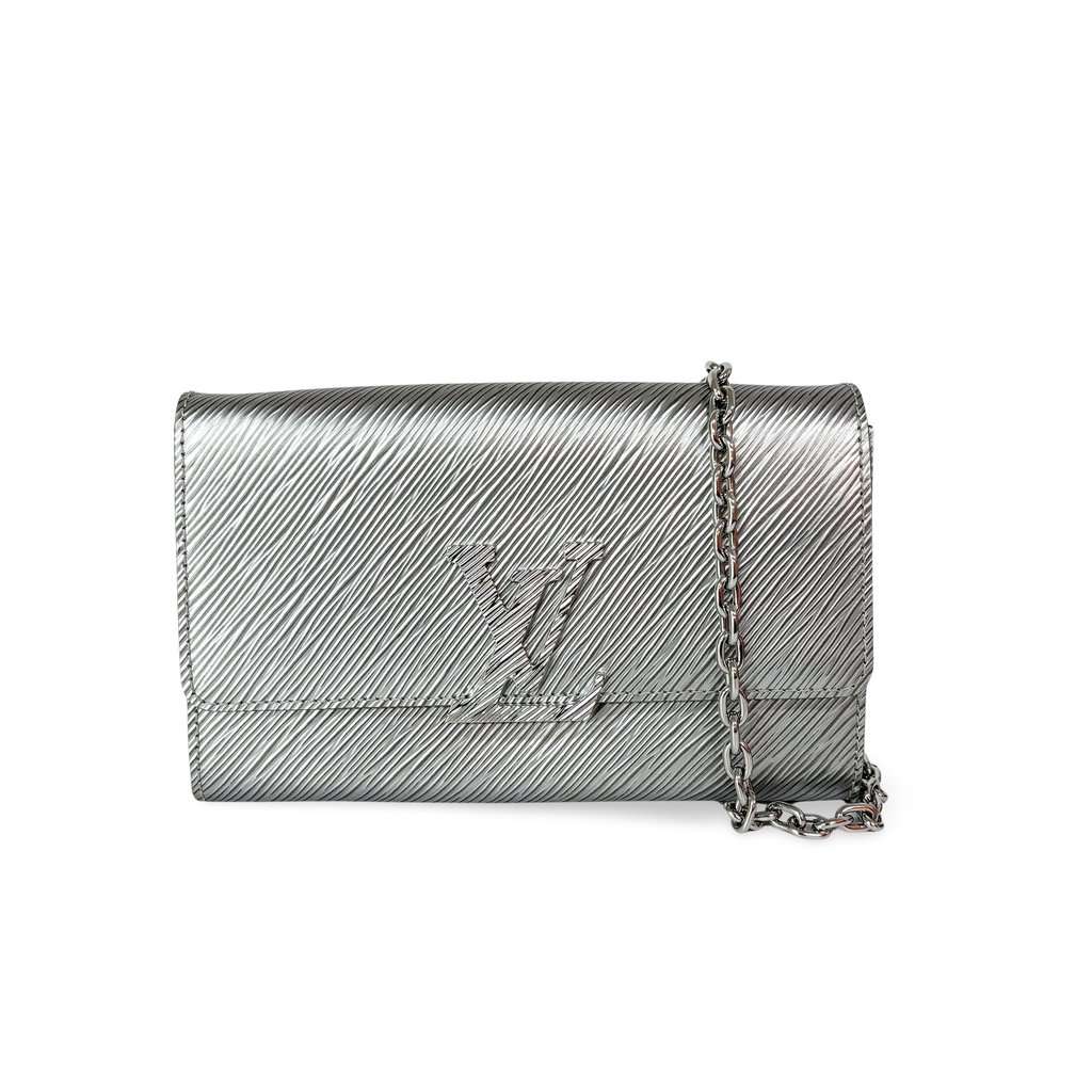 Louis Vuitton Epi Parici Pochette Silver Silver Leather Good - Front View