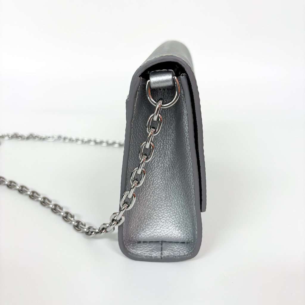 Louis Vuitton Epi Parici Pochette Silver Silver Leather Good - Model View