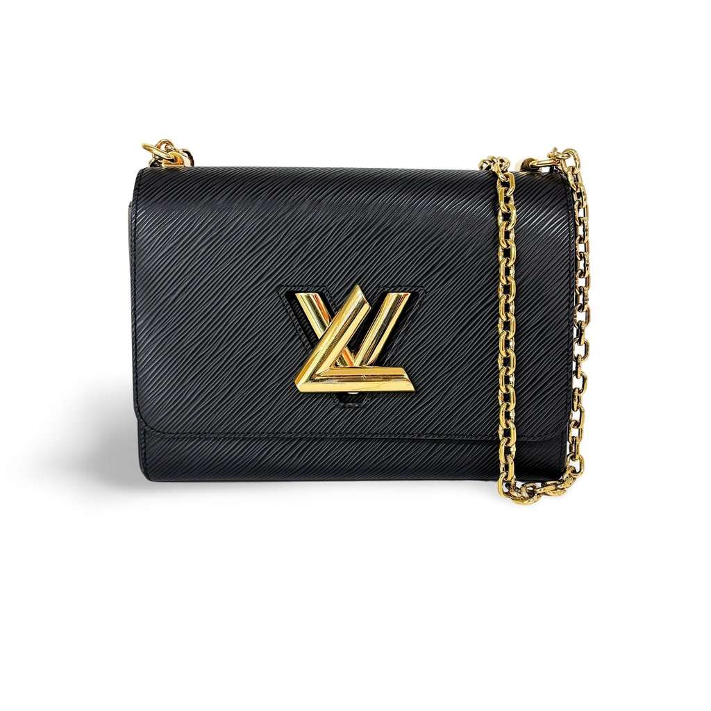 Louis Vuitton Twist MM Epi Black Gold Black Leather Good - Front View
