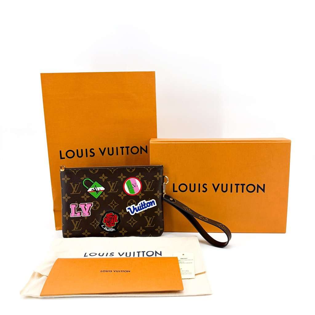 Louis Vuitton Monogram Stories Daily Pouch Brown MultiColor Canvas Very good - Back View