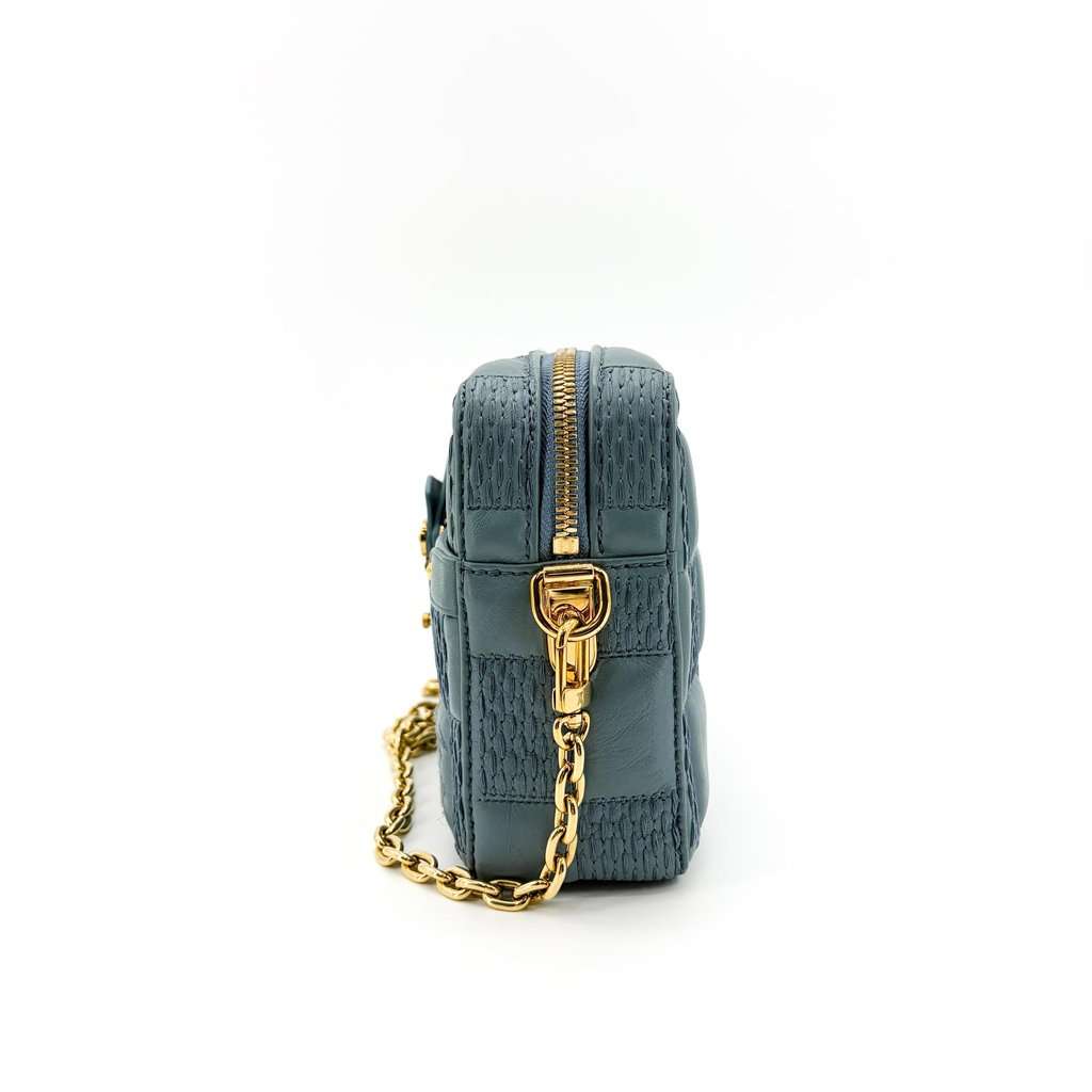 Louis Vuitton Damier Wavy Trunk Clutch Blue MultiColor Leather Very good - Model View