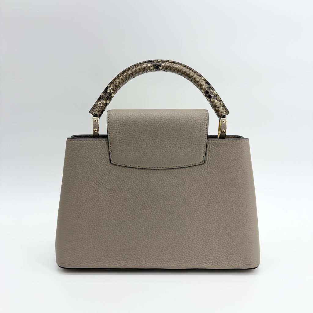 Louis Vuitton Capucines BB Gallé Torillon Python Handle Beige Leather Very good - Inside View