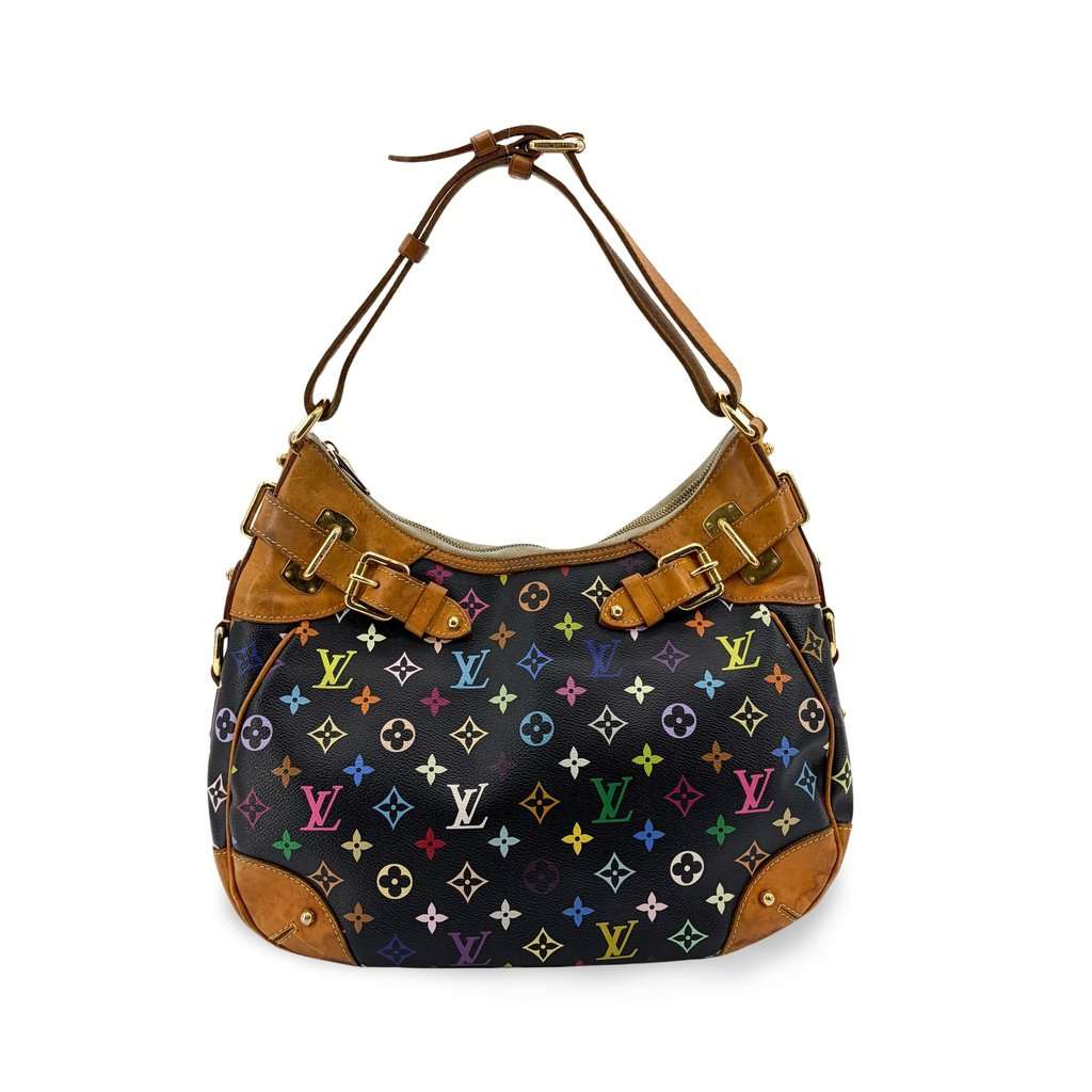 Louis Vuitton Monogram Multicolor Crispy MM Black MultiColor Canvas Fair - Front View