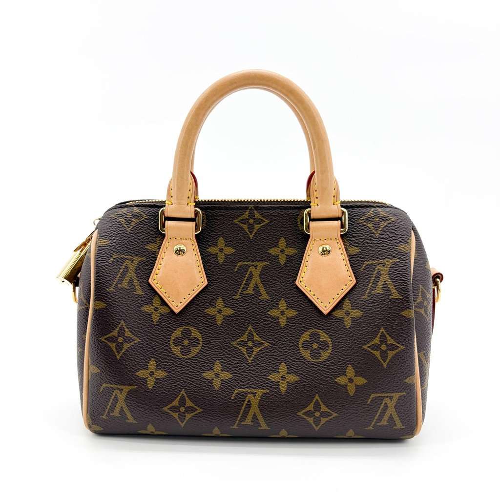 Louis Vuitton Nano Speedy Monogram Brown Beige Canvas Very good - Inside View