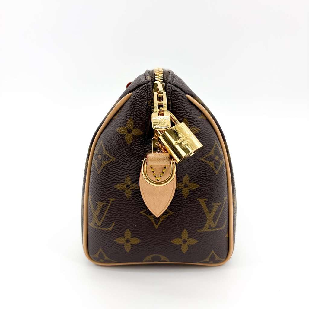 Louis Vuitton Nano Speedy Monogram Brown Beige Canvas Very good - Model View