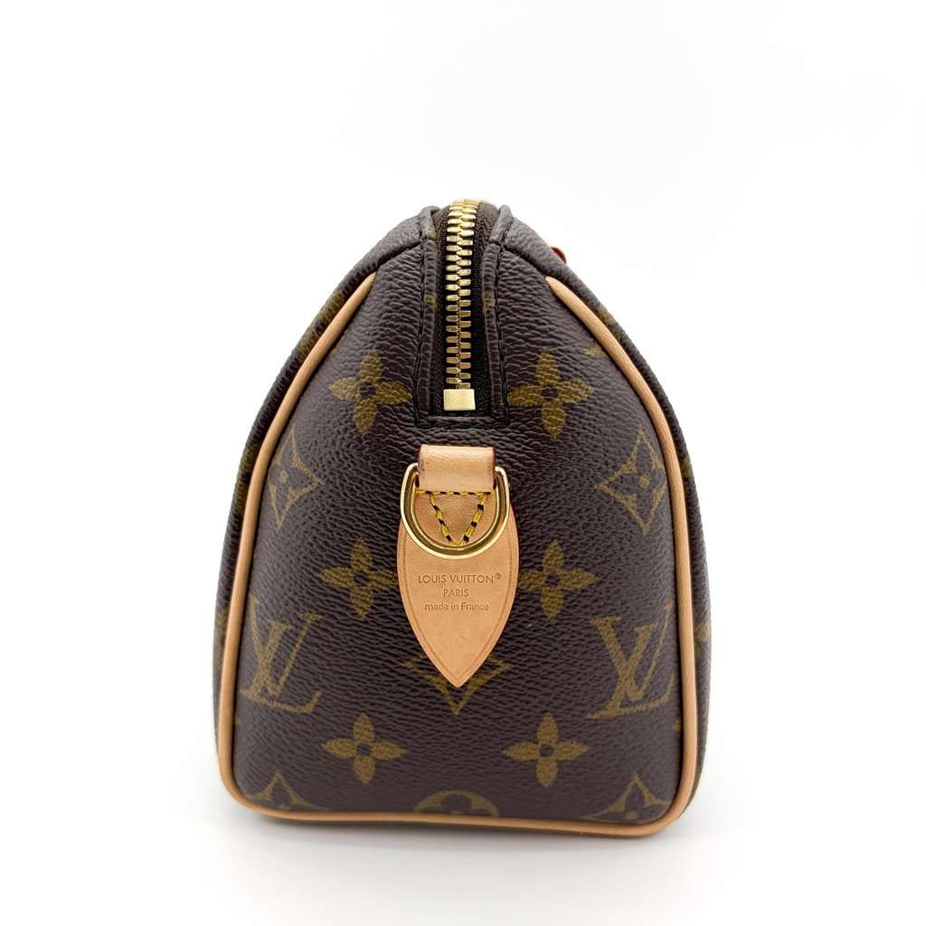 Louis Vuitton Nano Speedy Monogram Brown Beige Canvas Very good - Box View