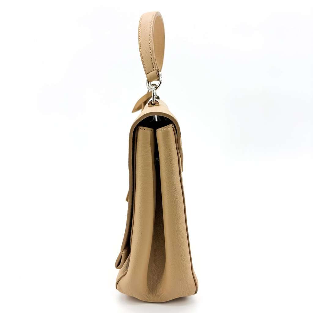 Louis Vuitton Lockme 2 MM Galle Silver Beige Leather Good - Model View