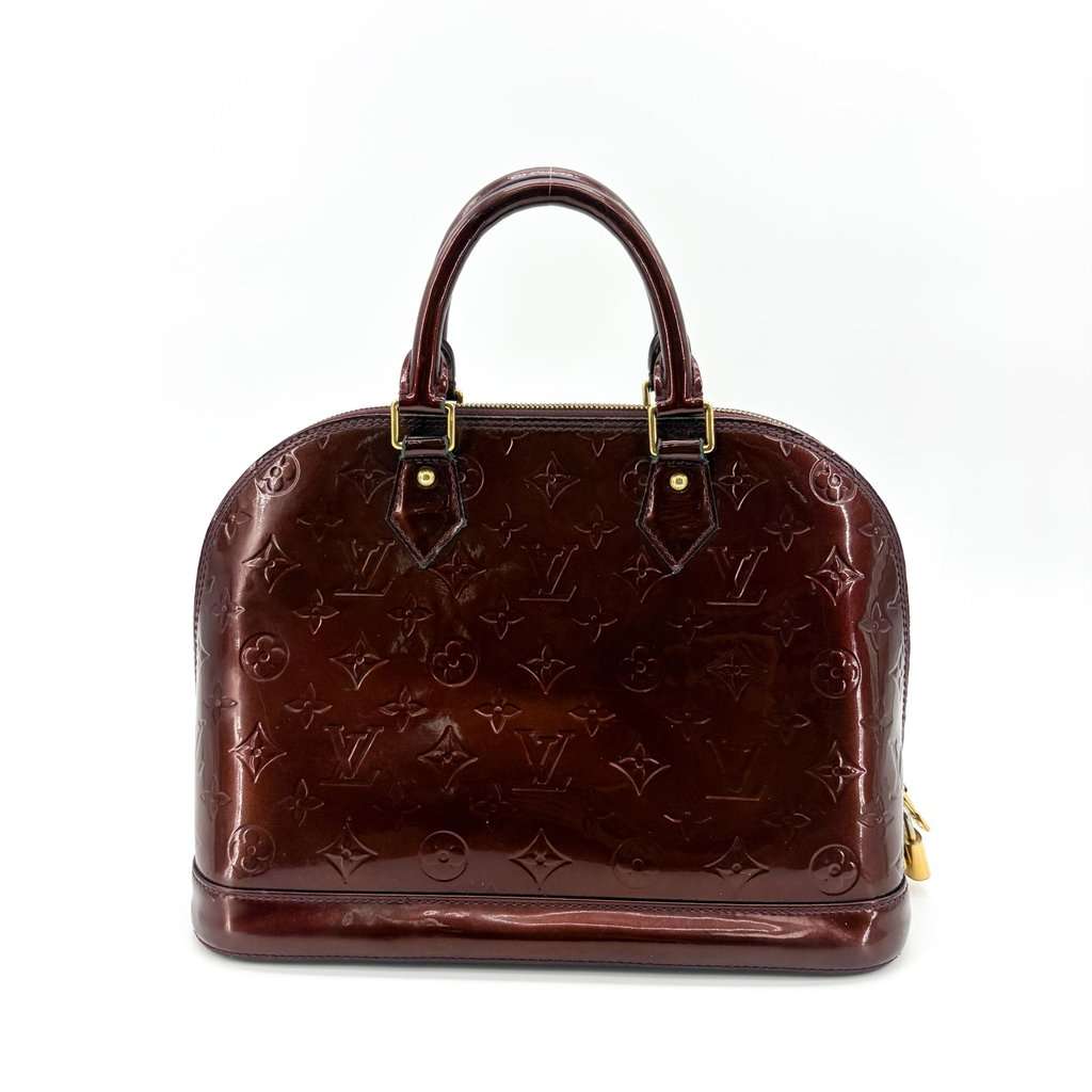 Louis Vuitton Alma PM Monogram Vernis Amarante Burgundy Leather Very good - Back View