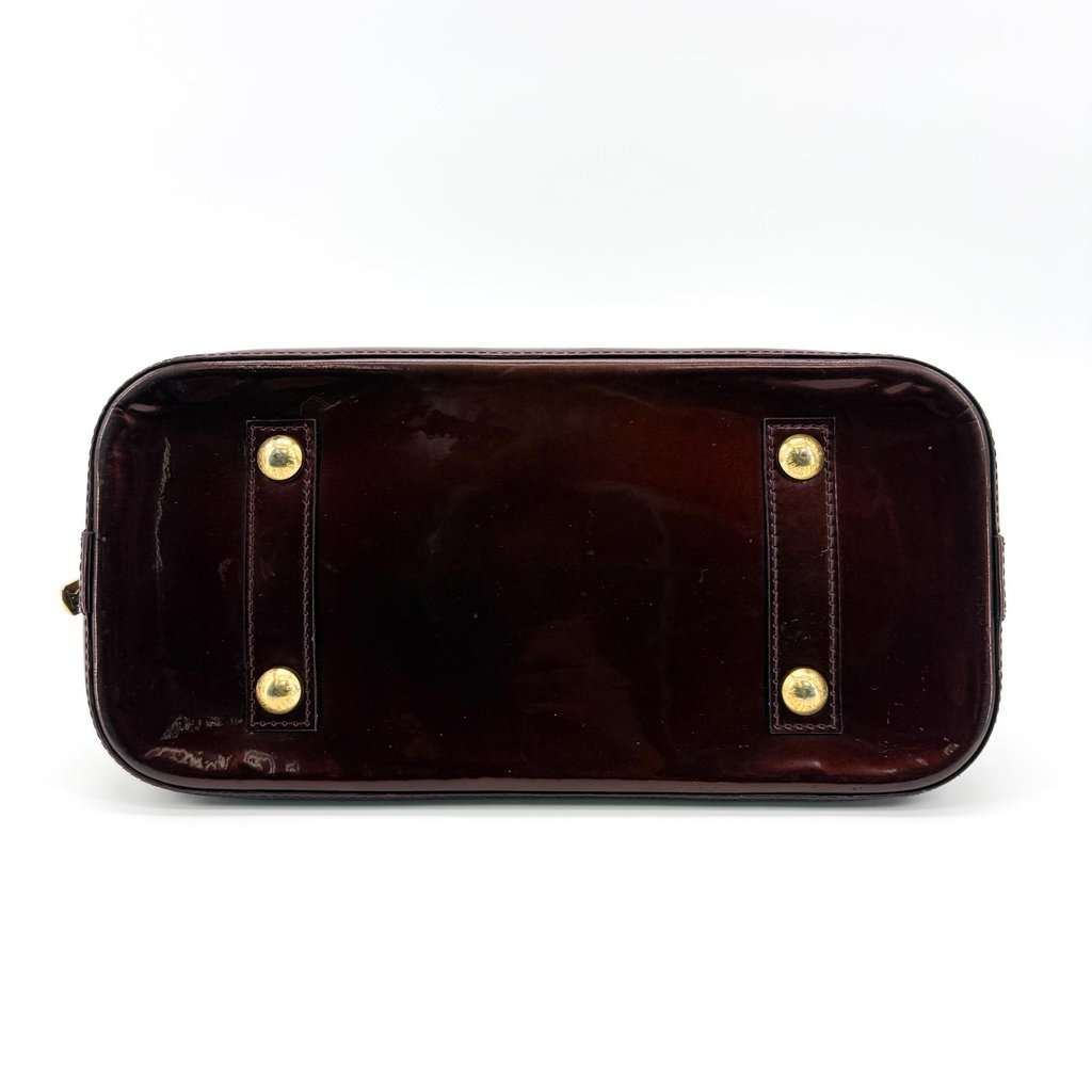 Louis Vuitton Alma PM Monogram Vernis Amarante Burgundy Leather Very good - Box View