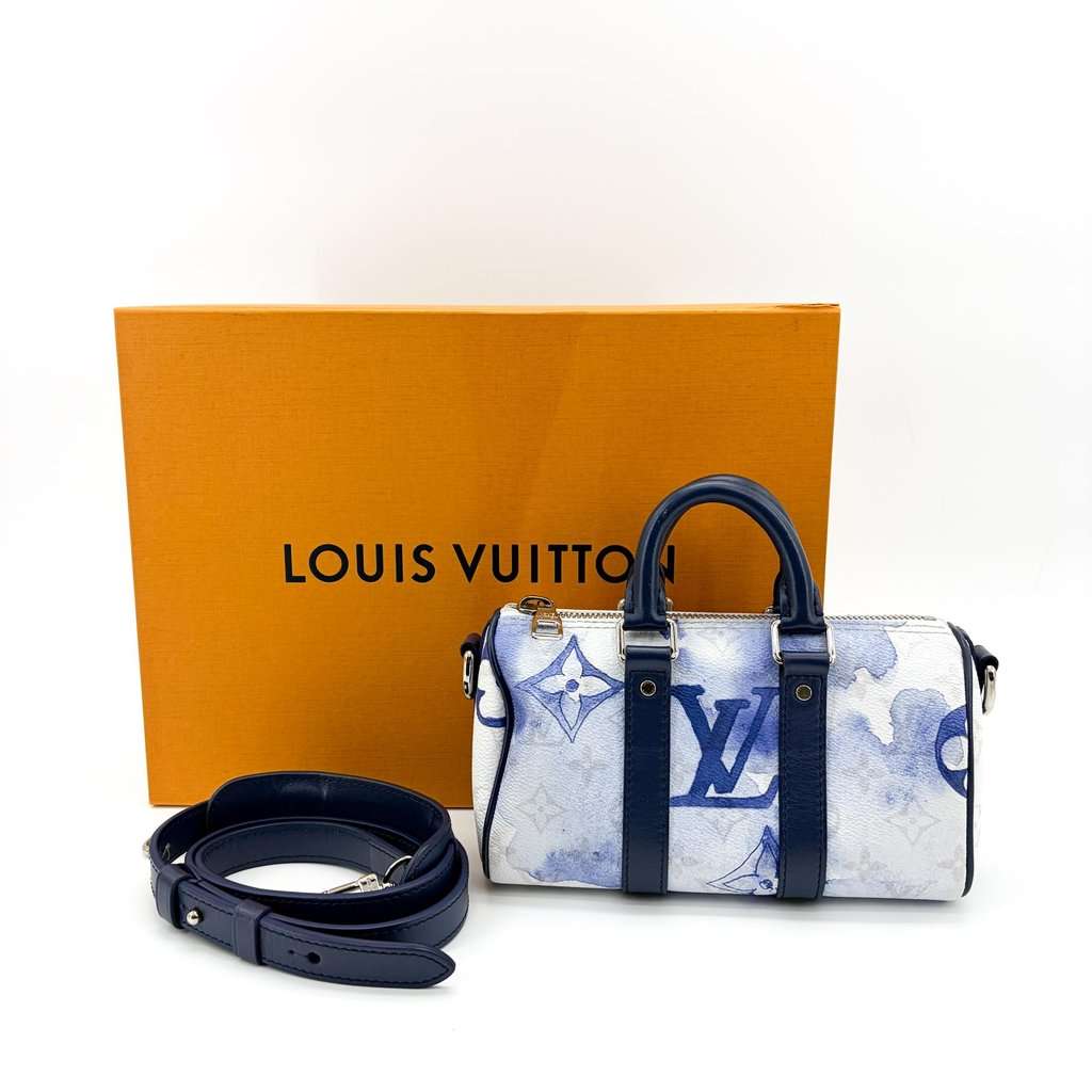Louis Vuitton Keepall XS Monogram Watercolor Blue Blue Canvas Very good - Back View