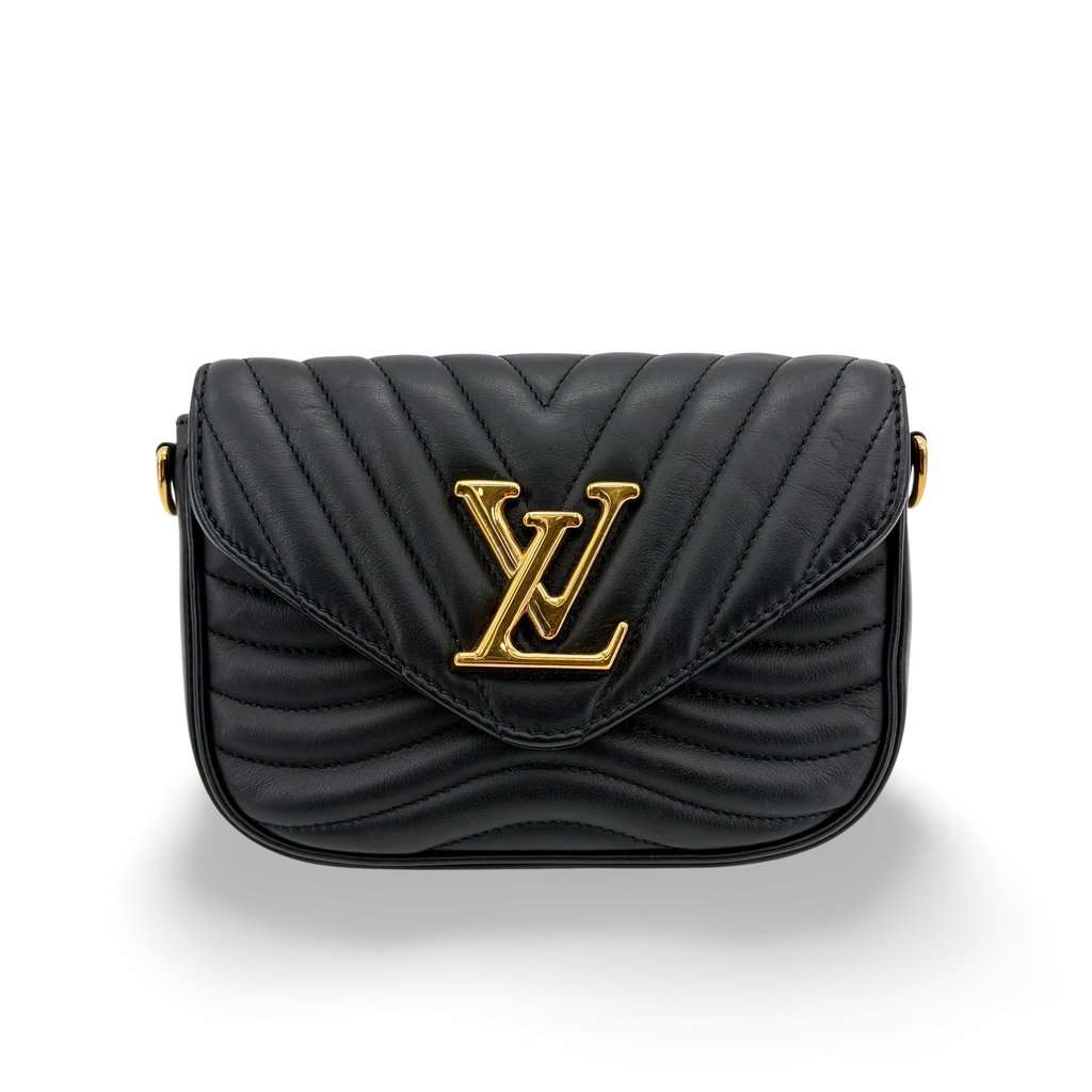 Louis Vuitton New Wave Multi Pochette Black Black Leather Very good - Front View