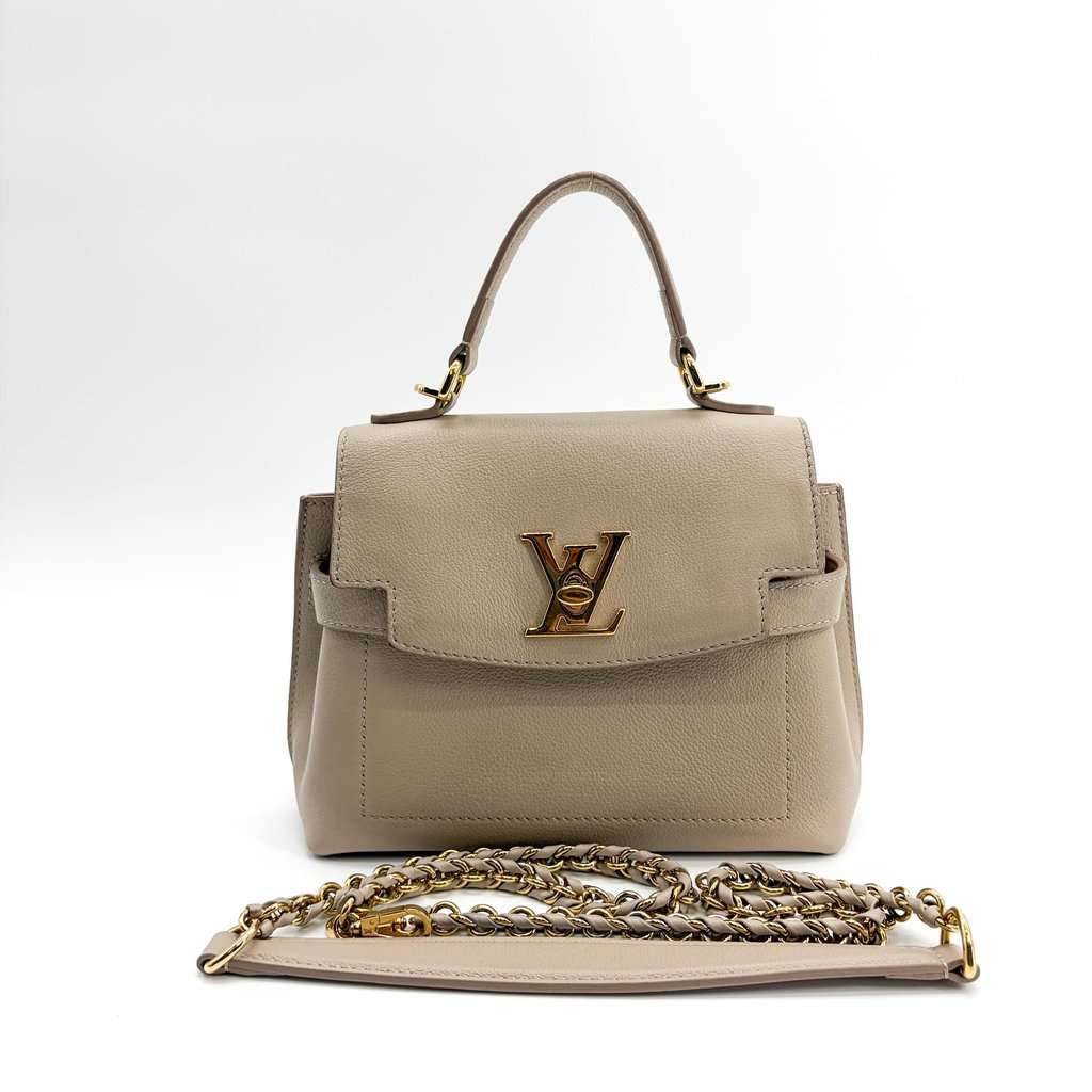 Louis Vuitton Lockme Ever BB Galle Gold Beige Leather Good - Back View